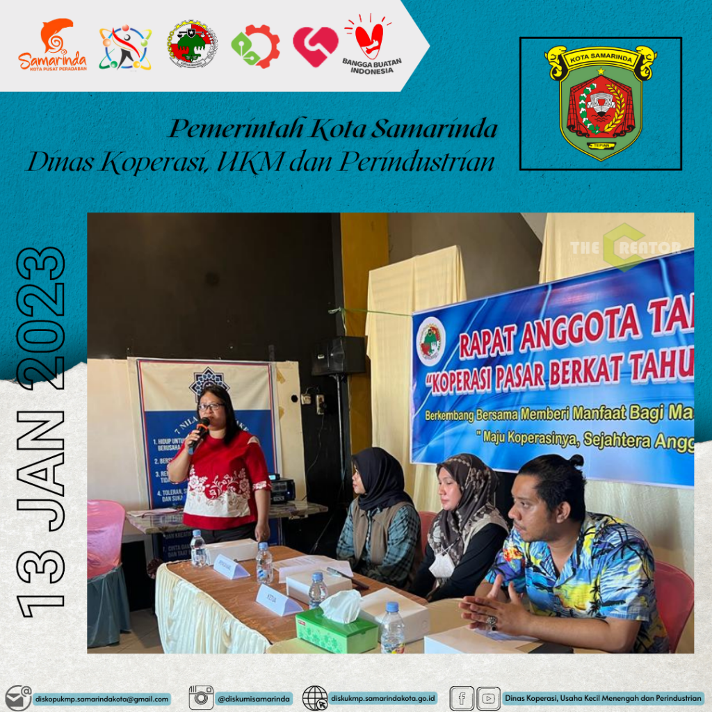 Menghadiri RAT Koperasi Pasar Berkat Tahun Buku 2022.