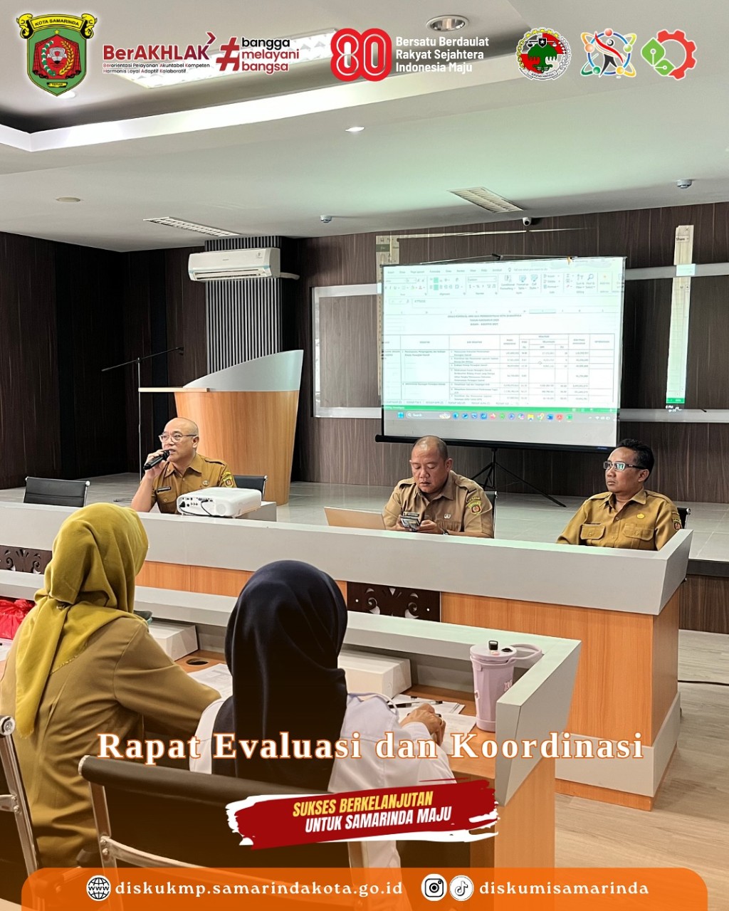 Agenda rutin dari bidang Perencanaan Diskumi adalah mengadakan kegiatan “Rapat Koordinasi dan Evaluasi”