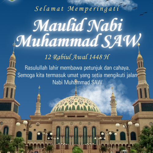 Selamat Memperingati Maulid Nabi Muhammad SAW 12 Rabiul Awal 1448 H